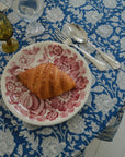 SISSEL EDELBO - Noor Block Print Tablecloth - Lapiz Lazuli