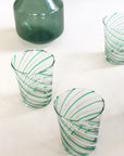 Konkavt glas - Æske med 2 stk⼁Twist - Grøn