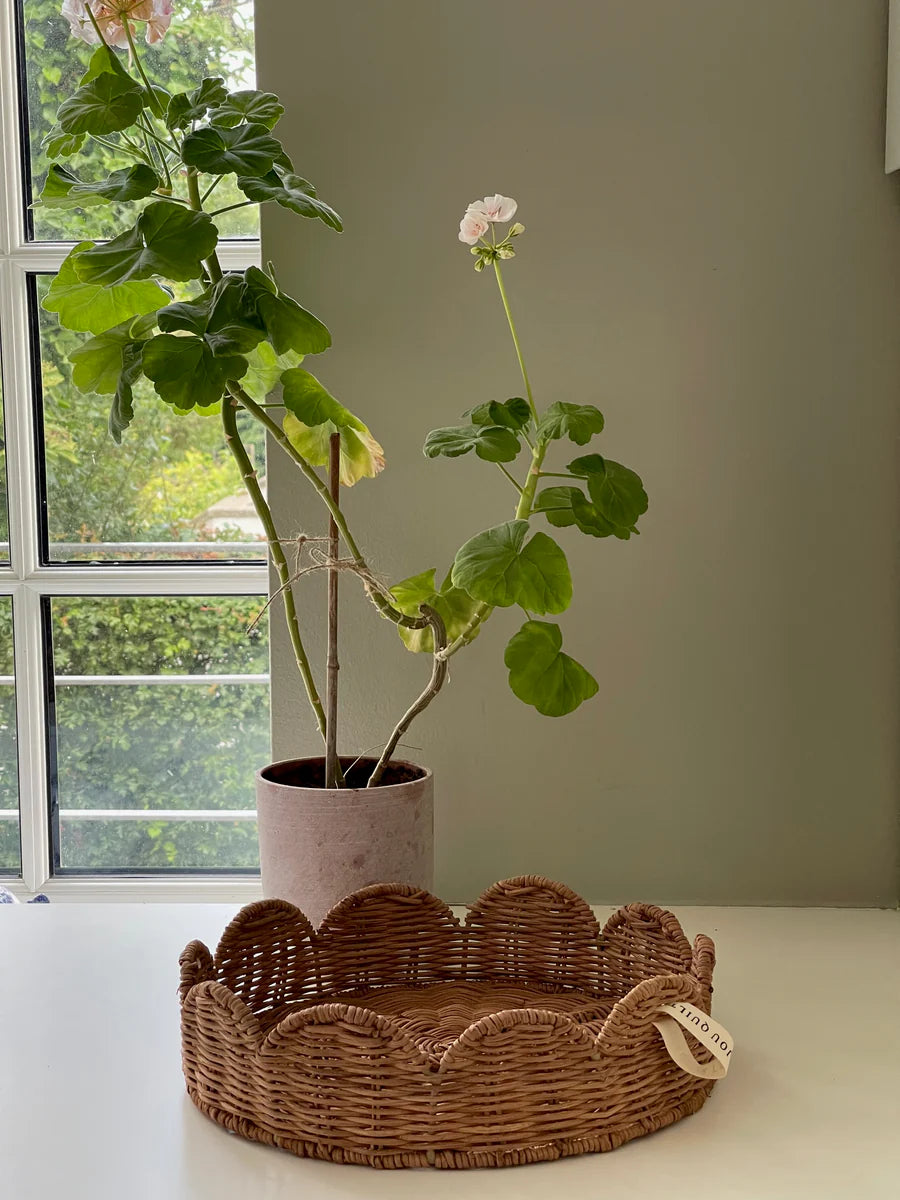 Jou Quilts Rattan Rund bakke