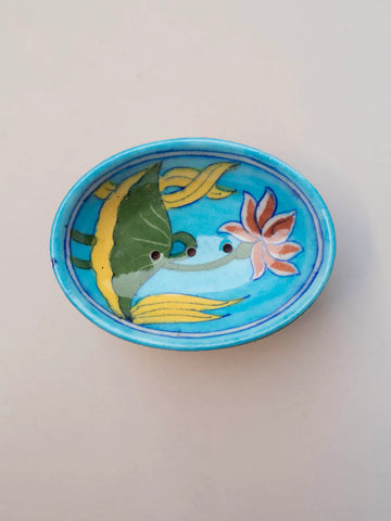 Craft Sisters Blue Pottery Soap Dish