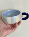 Keramik kop, blå/creme